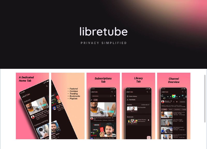 🟥 Libretube ▎『安卓版』第三方YouTube替代软件 可视频下载且无广告⚡🔄【文件下载】