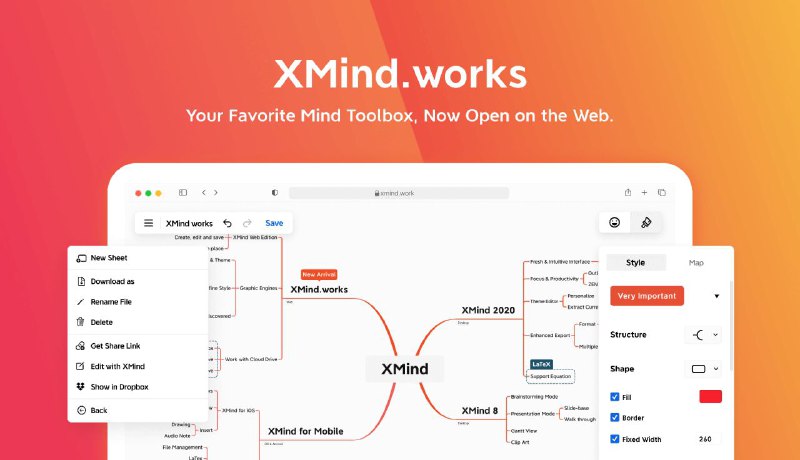📺 XMind 2024 ▎最受欢迎思维导图软件解锁版🗣️👥【支持平台】