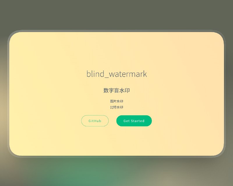 📣 Blind Watermark | 图片盲水印工具 无需原图也能提取隐藏信息🖼 标签