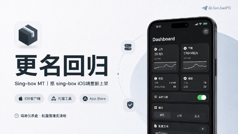 📦 sing-box MT | 原 sing-box  iOS端免费代理工具更名回归，重新上架 App Store   🛡 此前因账号相关问题 Apple平台上的 sing-box 客户端 进行了调整，如今以 sing-box MT 的新名称重新上架 App Store   🔣 App Store·sing-boxe🏷 检索标签