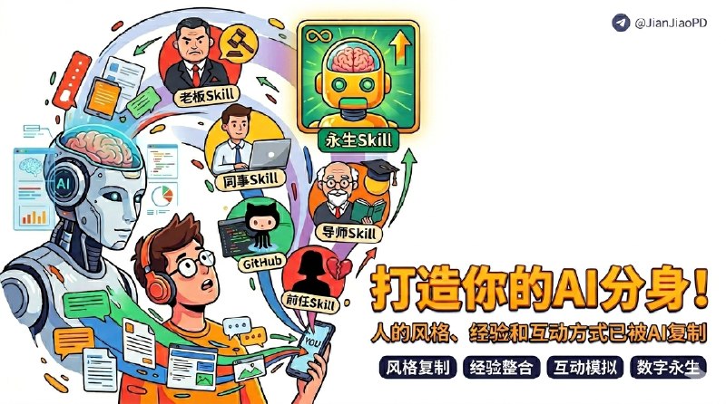 ✈️ Skill技能 | 各种Skill向你袭来，同事Skill、前任Skill、暗恋对象Skill、导师Skill、老板Skill、永生SKill等，实现赛博永生！🏷 检索标签