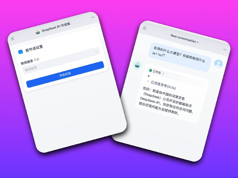 网友投稿 最新搭建DeepSeek 671B，较于昨日版本升级[添加联网搜索功能]速度可以说是国内顶尖水平，比官网快10倍体验地址