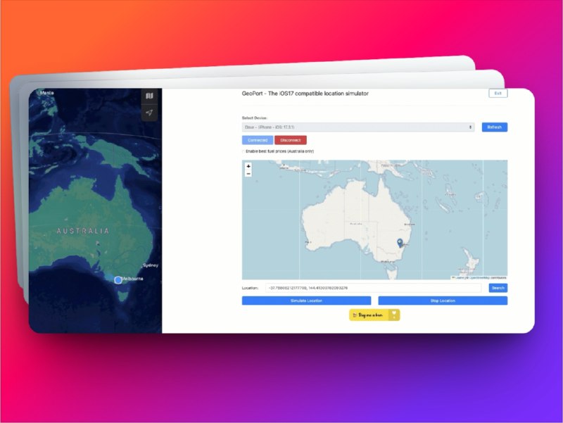 🔖 GeoPort | 开源 iOS 定位伪装工具，全球虚拟打卡无压力　还在现实位置被 App 限制？GeoPort 这款开源 iOS 虚拟定位工具，支持全球定位模拟、一键切换任意城市，适合开发测试、游戏跑图、社交软件打卡等场景　试试跳到纽约、东京、月球都行，用 GeoPort 把你的位置玩出花📬 官网 | 🐙 GeoPort标签