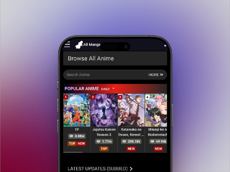 🔖 AllManga | 免费动漫网站 上班摸鱼看番两不误　一个免费动漫平台，聚合海量热门新番、国漫、经典动画，支持多地区语言字幕筛选，还有评分+热度榜单参考，界面清爽可移动端访问，追番补番两开花！　显示器一调暗，老板以为我在写PPT，其实我在看「动漫」！📬 AllManga.to标签