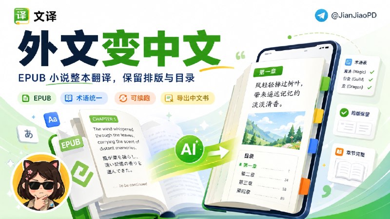 ✈️ 文译 | 把外文 EPUB 小说翻成中文电子书🏷 检索标签