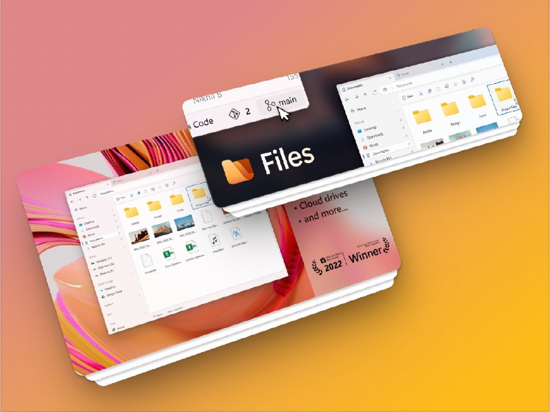 🔖 Files | Windows 上颜值与功能并存的资源管理器替代品   Files 是一款专为 Windows 打造的现代化 文件资源管理器替代工具，采用 Fluent Design 设计语言，支持 多标签浏览、双栏视图、文件预览、深色模式、Git 集成 和 快捷键自定义