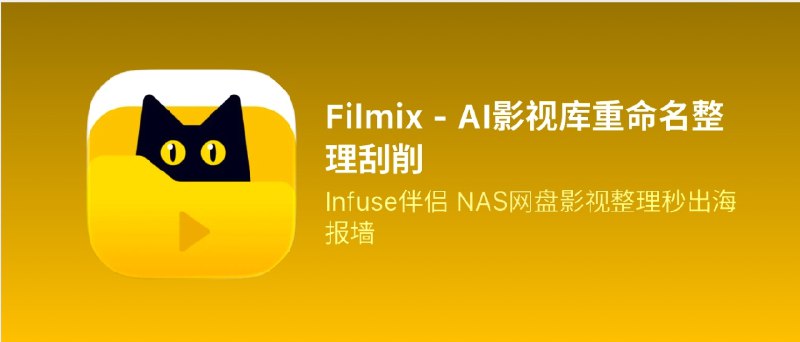 📣 Filmix | AI影视库重命名与刮削助手 一键生成Infuse完美海报墙🖼 标签