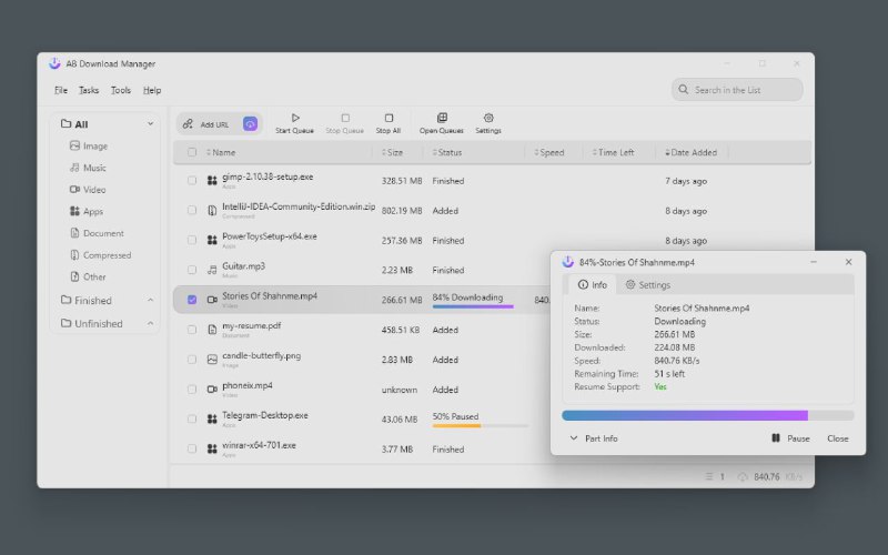 ⬇️AB下载管理器 ▎任何视频文件都可以下载的软件工具「支持Windows和Linux平台」同时支持浏览器插件可搭配使用🗣️👥【支持平台】