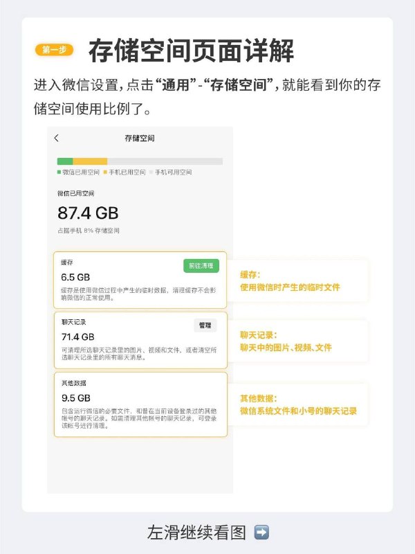 你的聊天记录有多大？简单几步，微信“哐哐掉秤”🎉🎉✅ 在微信内依次点击“我-设置-通用”找到存储空间，待系统计算完已用空间后，你就能直观看到微信已占用的空间，以及各项数据分别占据的空间大小