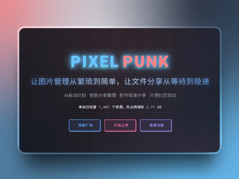 📣 PixelPunk | 全栈式智能图床 管理、搜索、分享一站搞定 🖼 标签