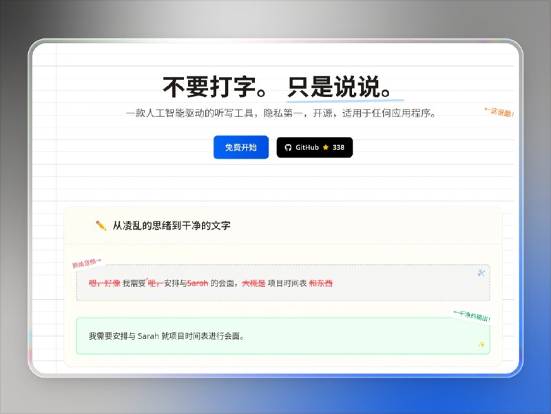 📣 OpenWhispr | 把语音变成键盘的开源输入神器🖼 标签