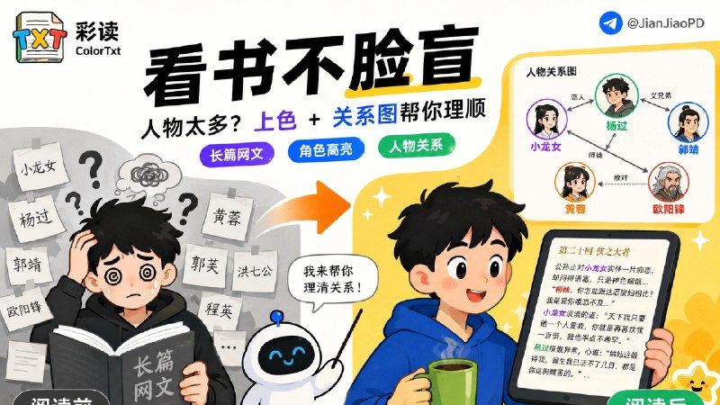 ✈️ 彩读 / ColorTxt | 本地小说阅读器，支持内容上色和 AI 剧情解读🏷 检索标签