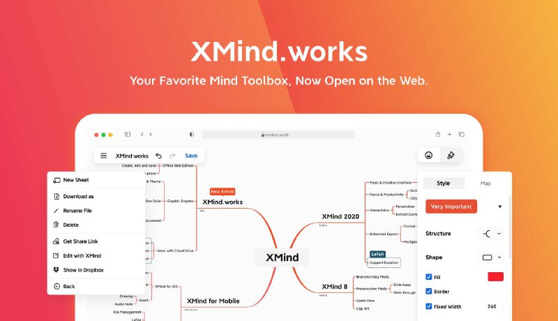 📺 XMind 2024 ▎软件更新🏪 最受欢迎思维导图软件解锁版👥【支持平台】