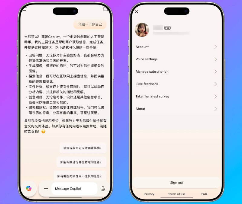 微软家的Ai智能助手Copilot | v30.0.43 解锁Pro版  由微软公司开发的智能助手，您可以称呼为Copilot
