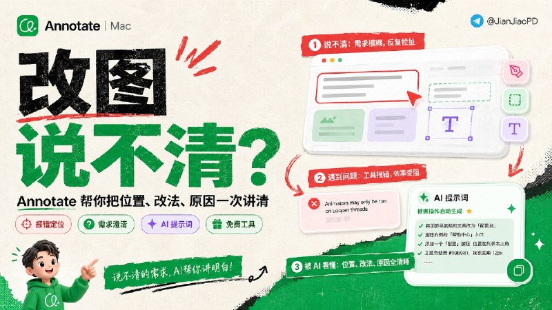 ✈️ Annotate | Mac端•把录屏、标注和语音直接变成AI 提示词，让 AI 秒懂你的需求🏷 检索标签
