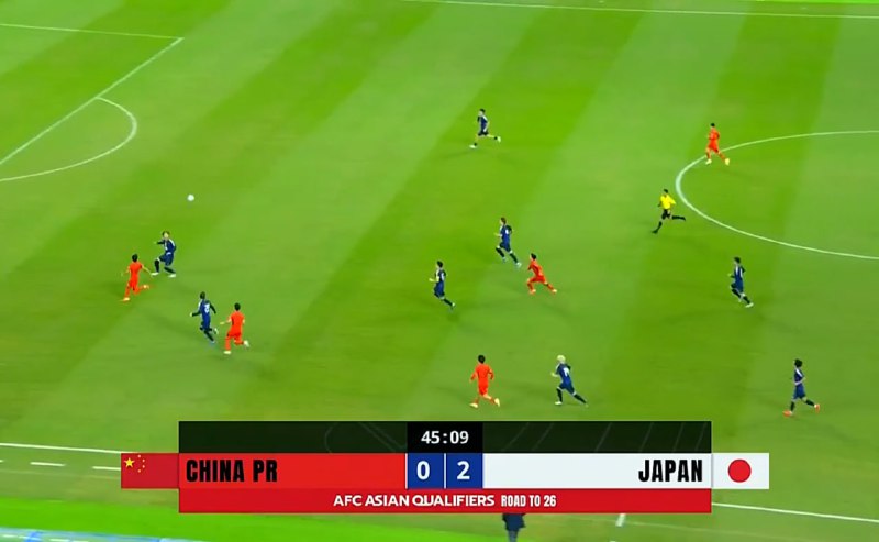 🏆 2026年国际足联世界杯预选赛(亚洲区) 预选赛 中国 vs 日本 中国队不敌日本队 比赛最终得分1️⃣