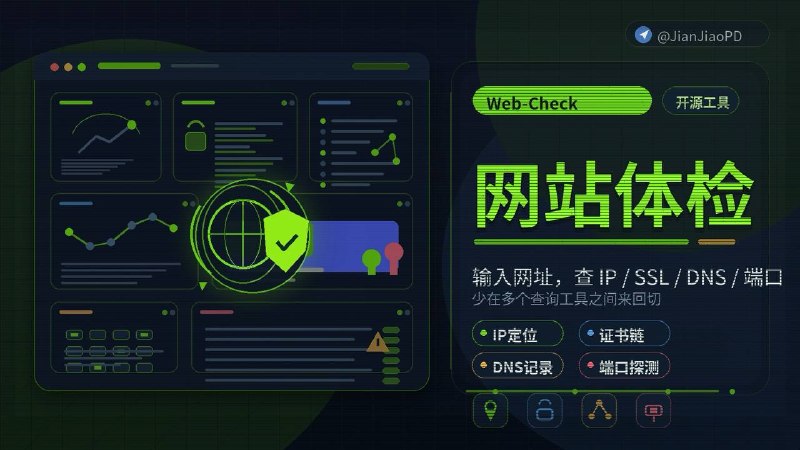 ✈️ Web-Check | 输入网址查 IP、证书、DNS 和端口🏷 检索标签