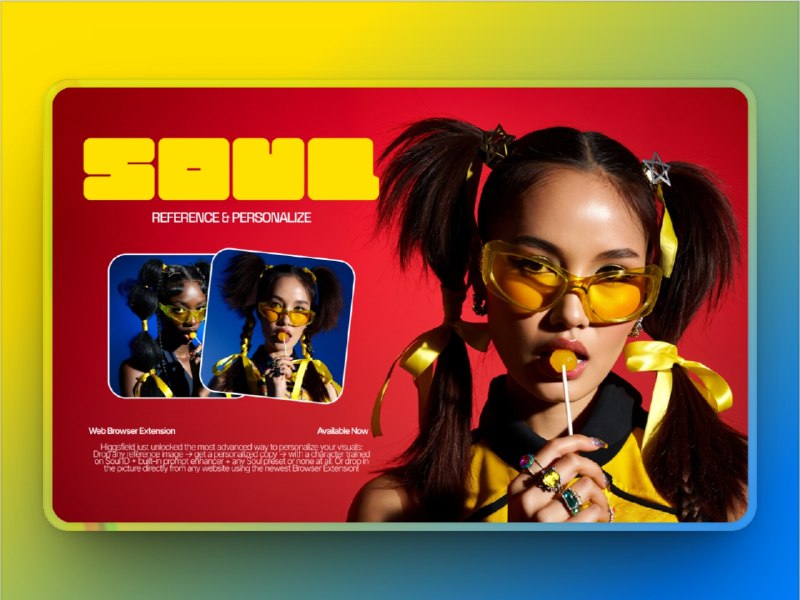 🔖 Higgsfield Reference | 一键换脸试穿潮流穿搭的浏览器神器　这款 Chrome 插件能直接替换图片中人物的脸部，服装和背景保持不变，支持Instagram、Pinterest 等平台一键获取图片，还能生成动态视频，就像你亲自上身试穿一样，适合爱潮流又不想出门试衣的懒人　别再盯着模特流口水了，让模特换成你自己才叫沉浸式剁手体验🌐 扩展程序 标签