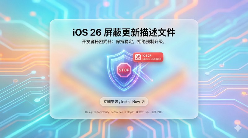 📣 iOS 26 描述文件屏蔽更新 | 一键阻止系统自动升级以保留当前环境🖼 标签